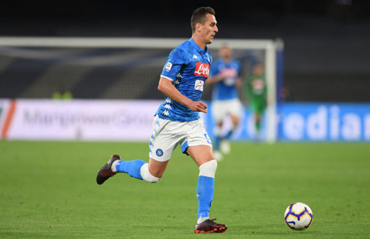 Arkadiusz Milik in action for Napoli.