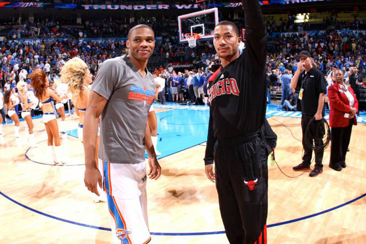 Derrick Rose and Russell Westbrook